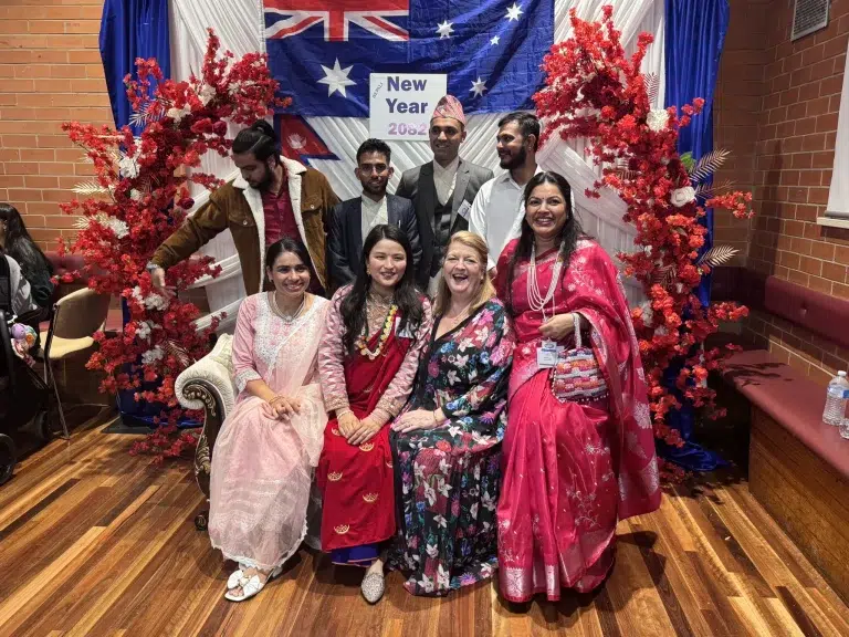 Celebration of New Year 2080 in Australia with friends.