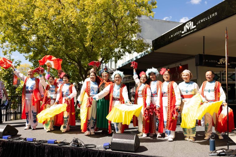 Cultural dance performance at outdoor festival in Australia.